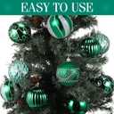 AceOrbit 24 Pcs Christmas Balls Ornaments 3.15 Inch Christmas Tree Ornaments Plastic Balls Elegance Modern Hanging Decoration for Xmas Tree Decorations(Green)