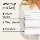 King 6 Piece Sheet Set - Comfy, Breathable & Cooling - Soft Hotel Luxury Bedding for Women, Men, Kids, Teens and Children - 1 Flat & 1 Fitted Sheet & 4 Pillowcases with Deep Pockets - Antique White