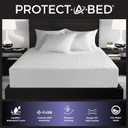 Protect-A-Bed Essential Mattress Pad King, 100% Waterproof, Dust Mite Barrier Mattress Pad, Breathable & Quiet, Antimicrobial, Fits 11"-18" Mattresses