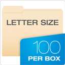 Island File Folder, Manila 1/3 Cut, Letter Size, 100 Count (370 1/3)