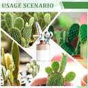 Lothee 4 Pcs Cactus Peeler Tools Set, Peeler Spoon, Stainless Steel Cactus Paring Knife Long Handle with Hole Slicing Noodle Cutter for Kitchen Cooking, Cuchara Multi-function Pelador De Nopales