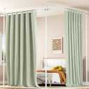 AKTOP Room Divider, No Drilling Curtain Tension Rods Wall Divider for Room Separation, 4-10ft(H) 30-147"(W) Adjustable, Heavy Duty Floor to Ceiling Space Separator Privacy Dividers for Rooms, White