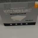 HOMLYNS LuxeHeat Heated Blanket Throw, Soft Flannel Sherpa, Electric Blanket 5 Heat Settings, Fast Heating, Heating Throw Blanket 3 Hours Timer Auto Shut Off, Machine Washable, 5060 Inches, Green