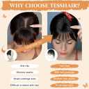 Wispy Bangs Hair Clip Human Hair, Human Hair Clip in Bangs, Wispy HairPieces, No Tangle & Smooth, 11g #1B Natural Black