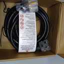 PLUGTUL NEMA 6-20 Extension Cord 10FT, Heavy Duty Extension Cord with Lighted Outlet, 20A/250V, 12Gauge SJTW, ETL Listed, 6-20P to 6-15/20R (T Blade Female Adapter) - Black