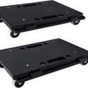 Nellyke Furniture Dolly, 2 Pack Small Flat Moving Dolly, Furniture Movers with 4 Wheels, 500Lbs Capacity, Connectable and Portable Dollies for Heavy Appliance, Black