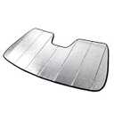 Front Car Windshield Sun Shade Compatible with 2007-2013 Mini Cooper R56 | Custom Fit Visor Accordion Fold Style Sun Protector | Silver & Grey 1-pc Set | SS-252