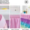 Table Skirt Rainbow Unicorn 6ft Ruffle Rectangle Tablecloth for Birthday Party Baby Shower Parties Decorations