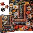 Wildflower Pages Puzzles for Adults 1000 Pieces Puzzle Clearance Vintage Books Challenging Adult Puzzles 1000 Pieces Puzzle Perfect for Game 27.5 x 19.6 inch