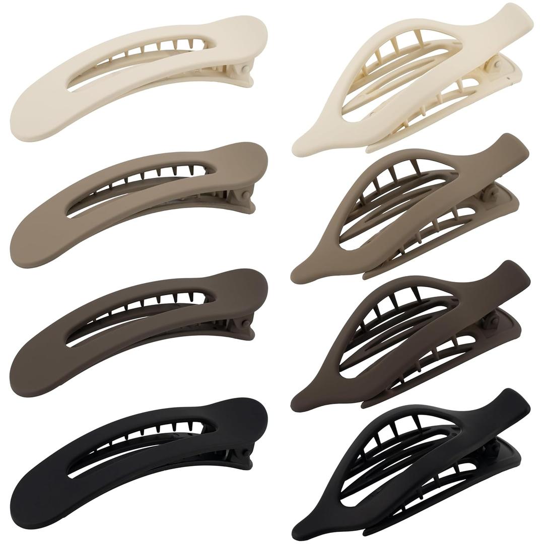 Hair Clips Non Slip Secure Hold Keep Hair in Place Hold Thick Thin Hair for Women Girls Daily Styling Parties 8 Piece Neutral Colors Durable Plastic (1)