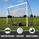 QuickPlay Kickster 16x7 Ultra Portable Soccer Goal for Backyard, U13+ | Sets up in under 2 min, Weatherproof & durable, Packs into carry bag, Family & yard games, Builds soccer skills