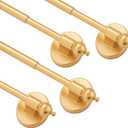 Magnetic Curtain Rods for Metal DoorsMulti-Use Adjustable Appliance for Windows Iron Steel Places9-16 InchGold4 Pack