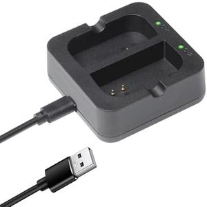 Battery Charger for Ring Rechargeable Battery,Dual Port Battery Charger Station for Ring Spotlight Cam Battery, for Ring-Doorbell Camera 2/3/3 Plus/4, Peephole Cam (Ring Batteries NOT Included)