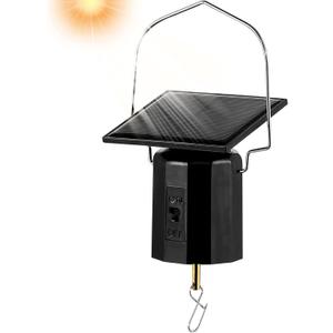 Solar Powered Wind Spinner Motor, Mobile Rotating Motor, Small Automatic Turner for Wind Chimes, Sun Catchers, Hanging Display Art Ornaments, Outdoor Solar Energy Operated Spinning Hanger (6.5")
