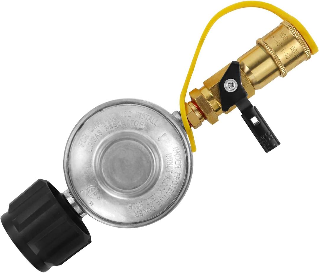 Magula Propane Quick Connect Adapter,1/4 in Propane Gas Grill Regulator with Quick Connect Fittings,Connect 5-50Lb Propane Tank to Grill,for heaters, Grills,Propane Regulator,RV Propane Regulator
