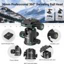 SmallRig CT-20 Camera Tripod, 78.7" Foldable Aluminum Tripod & Monopod, 360Ball Head Detachable, Payload 33lb (200cm/78.7")