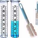 JMBay rain Gauge Replacement Tube Glass, 7 inch Glass rain Gauge Replacement Tube with Lip, rain Gauge Tube Outdoor for Yard Garden, with Clean Tube Brush, Best Rated,2 Packs