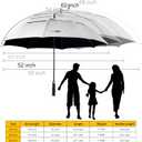 68/62/54 Inch UPF50+ Sun Umbrella UV Protection UV Umbrellas for Sun Protections Windproof Large Golf Umbrella Auto Open and Vented Double Canopy Umbrellas for Rain