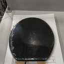 Black Round Toilet Seat Natural Wood Toilet Seat with Zinc Alloy Hinges, Easy to Install also Easy to Clean, Scratch Resistant Toilet Seat by Angol Shiold (Round, Black)