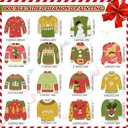 Remuuly 15 Pcs Christmas Ugly Sweater Diamond Painting Keychain 5d Double Sided Full Diamond Key Rings Painting Kits for Winter Christmas Hanging Ornaments for Crafts DIY Home Decor