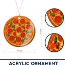 Christmas Ornament 2026  Funny Pizza Christmas Tree Ornament - Food Lover Gift for Men Women - Italian Kitchen Decor - Chef Ornaments - Cute Fast Food Holiday Decoration