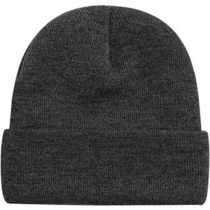 Rosoz Beanie for Men Women Winter Hats Reversible Soft Warm Cuffed Beanie Knitted Skull Cap Unisex (Black/Dark Grey)