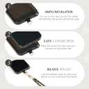 TiMOVO for iPhone 16 Pro Case with Strap, Soft TPU Translucent Shockproof Smartphone Cover with Removable Crossbody Lanyard, Coal Black