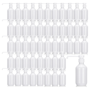 50 Pack Plastic Soap Dispenser Bulk Empty Pump Bottles Dispenser with Long Pump Refillable Dish Soap Hand Washing Bottles Lotion Bottle for Kitchen Bathroom transparent green