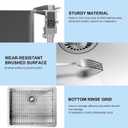 27" Undermount 18 Gauge 304 Stainless Steel Single Bowl Kitchen Sink with Accessary in 27"Lx19"Wx10"D