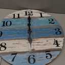 CHYLIN Wall Clock, 18 Inch Beach Wall Clocks Battery Operated, Coastal Ocean Themed Blue Clock Decor for Lake House, Home Clearance, Kitchen, Pool, Bathroom(18")