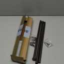 Deco Window 2 Pcs Endcap Extendable Brown Curtain Rods 36" to 66" for Windows and Doors 1-Inch