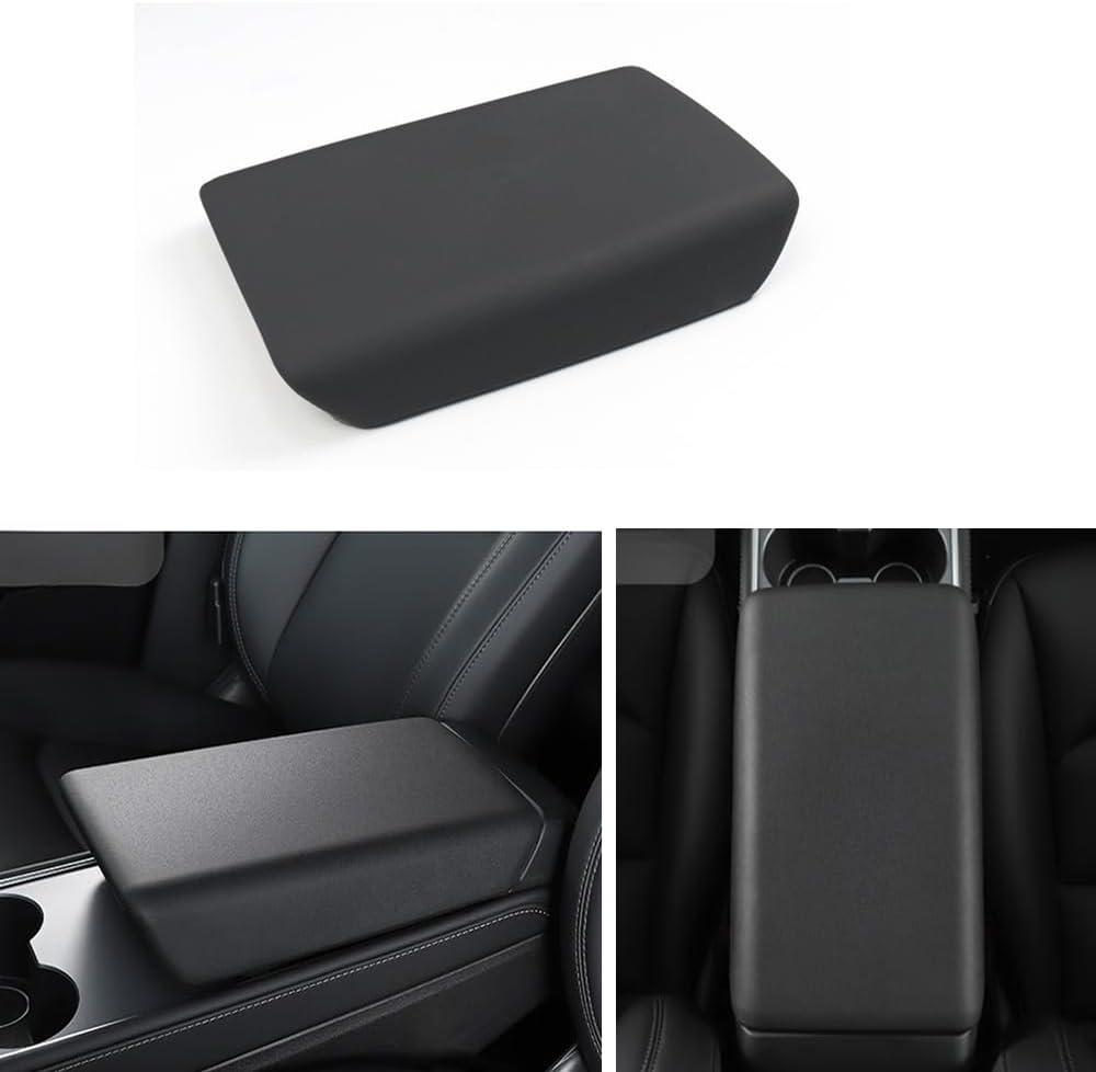 Center Control Armrest Cover for 2024 Model 3 Refresh Highland & 2025 Model Y Refresh Juniper, Tesla Arm Rest Cover, Made of TPE Material (Refresh Model 3/Y Black)