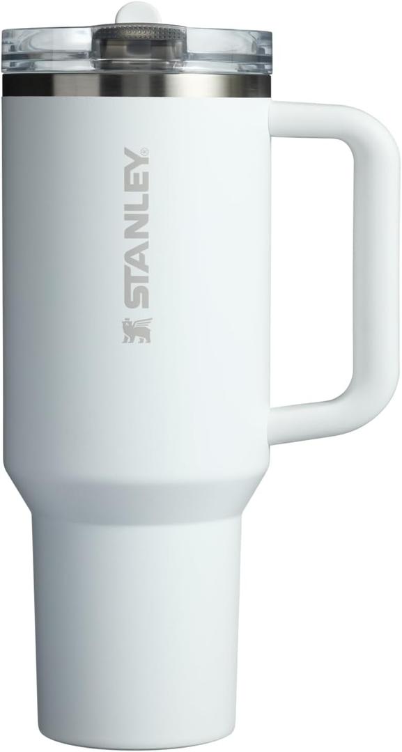 STANLEY Quencher ProTour Flip Straw Tumbler with Leakproof Lid | Built-In Straw & Handle | Cupholder Compatible for Travel | Insulated Stainless Steel Cup | BPA-Free (40 Ounces, Frost)