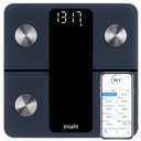 Vitafit Smart Scale for Body Weight, High Accuracy 0.1lb by Our Professional Factory Since 2001, Weight Scale App Sync 13 Body Composition with BMI, Body Fat and Muscle, 400lb, LED, Black