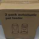 2 Pack Automatic Cat Feeder and Stainless Steel Water Dispenser, Gravity Dog Waterer Set Food Feeder and Waterer Set for Small Medium Kitten Puppy Pets(1 Gallon x 2, Charcoal Gray)