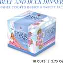 Weruva Pamper Like Paris Natural Wet Dog Food, Beef and Duck Recipes Cooked in Broth Variety Pack (2.75oz Cup, Pack of 10) (EXP 09/01/26)