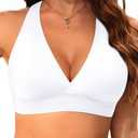 Tempt Me Women Halter Bikini Top Push Up Swimsuit Top Only, XL