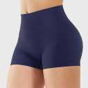 Women's Biker Shorts 2.5" No Front Seam Elysina High Waist Hidden Scrunch Workout Gym Yoga Running Shorts Small-Medium