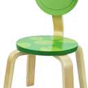 iPlay, iLearn 10 Inch Kids Solid Hard Wood Animal Chair, Stackable Wooden Finished, Preschool, Bedroom, Playroom, Nursery Seat, Frog Furniture Stool for Toddlers, Children, Boys, Girls