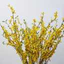 Artificial Forsythia Branches, 6 Pcs 39.4 Inch Cherry Blossom, Spring Flowers Artificial for Decoration, Silk Forsythia Flowers Artificial Orchids Wedding Office Home Party Dining Table Decor