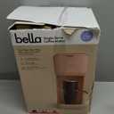 BELLA Single Serve Coffee Maker, K Cup & Coffee Ground Compatible with Removable, Adjustable Drip Tray, Auto Shutoff & Reusable Dishwasher Safe Accessories, Brews 6oz to 14oz, 1000 Watt, Blossom