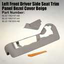Seat Trim Panel Bezel Cover Front Left Driver Side Compatible with Ford F-150 2009-2014, Replace BL3Z-1562187-AB BL3Z-1562187-AA BL3Z-1561693-AB Beige