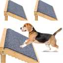 2-Pack Foldable Dog Ramp, Non-Slip Pet Ramp for Stairs, Porch Steps & Indoor Use, Easy Climbing for Small and Medium Dogs & Cats, Easy Storage