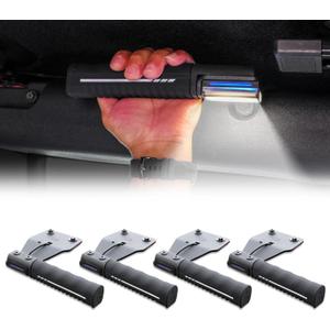 Grab Handles with Demo Light for Ford Bronco 2021-2026 4-Door, Front Seat 4 Door Soft & Hard Top Bronco Interior Accessories, Anti-Slip Grip with Light (NOT Fit for Raptor and Sport)