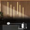 Dimmable LED Recessed Lighting for Acoustic Panel Cuttable Soft 3000K COB Hanging Strip Light with Touch Sensor for Wood Accent Groove Slat Wall Panel, Themed Space, Headboards, Home Gym Decoration