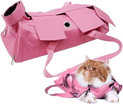 Amazon.com : Kukaster Pet Cats Restraint Bag for Claw Care Nail Trimming Anti-Scratching Grooming Bag for Cats Medical Examination(Pink-l) : Pet Supplies