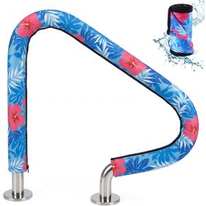6ft Pool Handrail Covers Hand Railing Covers with Zipper Anti Slip Summer Pool Safety Cover for Swimming Pools Inground Ladder Hand Rail Wraps(Palm Trees)