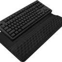 Computer Keyboard Stand with Wrist Rest, Ergonomic Tilted Keyboard Holder - Keyboard Riser with Wrist Pad - Keyboard Tray Support for Office Home - Black