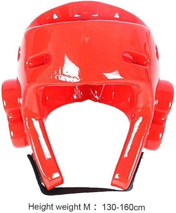 Kids & Adults Taekwondo Karate Headgear MMA Martial Arts Helmet, Soft Head Gear for Martial Art Grappling Muay Thai Kickboxing Taekwondo (Medium, RED)