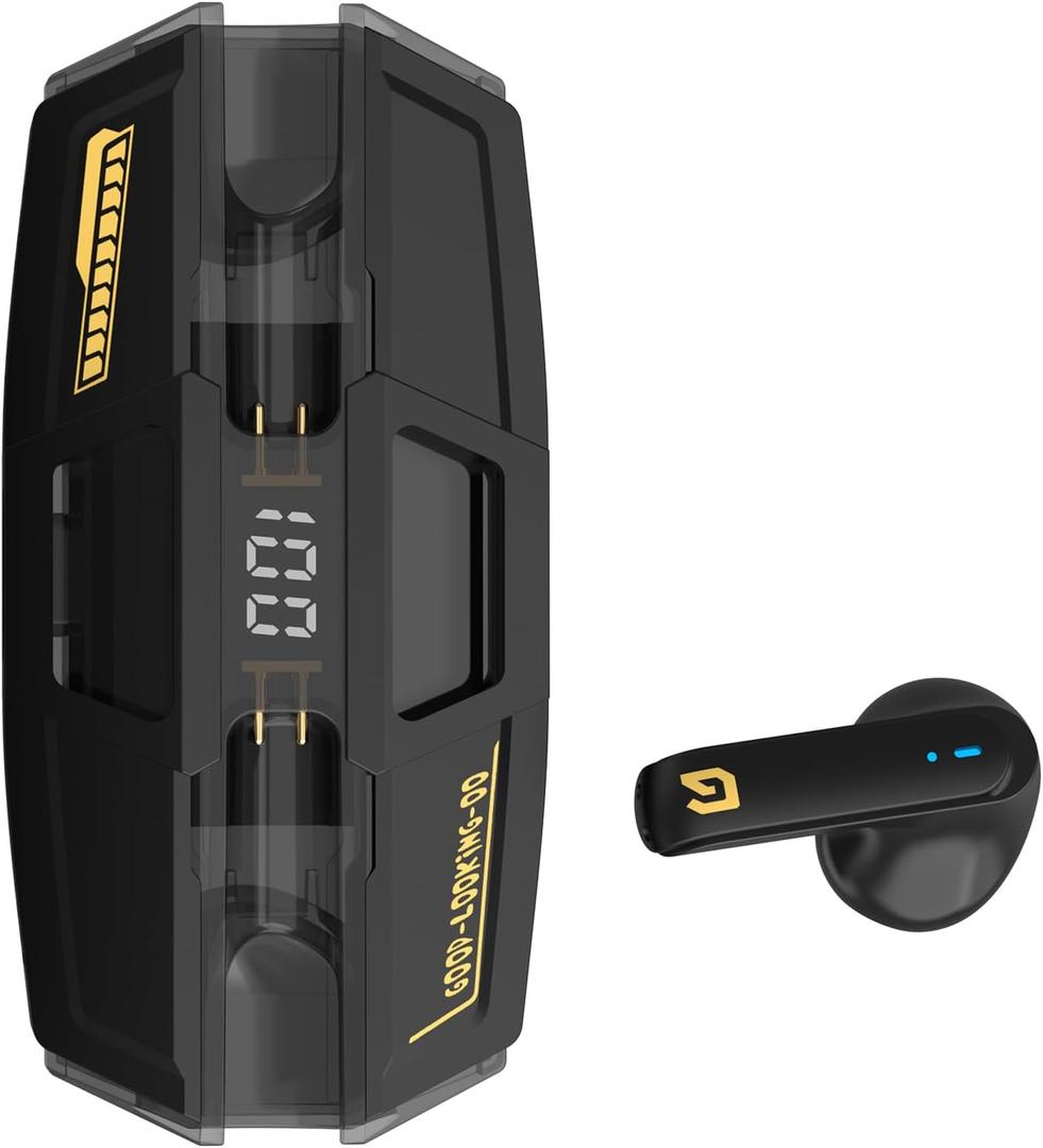 Language Translator Earbuds, Two Way Real-time Translation Device with 138 Languages Online Voice Translation, Digital Display, High Accuracy (Pale Black)